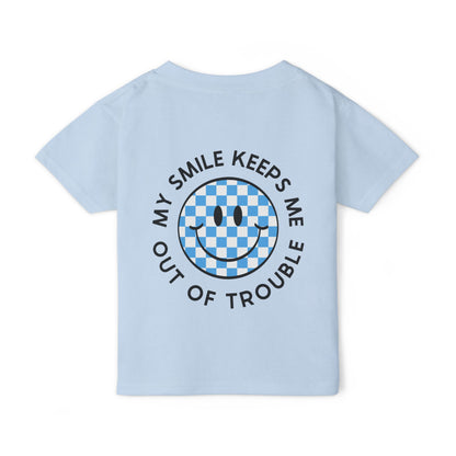 😊💙 MY SMILE KEEPS ME OUT OF TROUBLE – BLUE CHECKER EDITION 💙😊