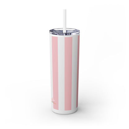 🍬 Cotton Candy Sips – Skinny Tumbler with Straw- 20Z