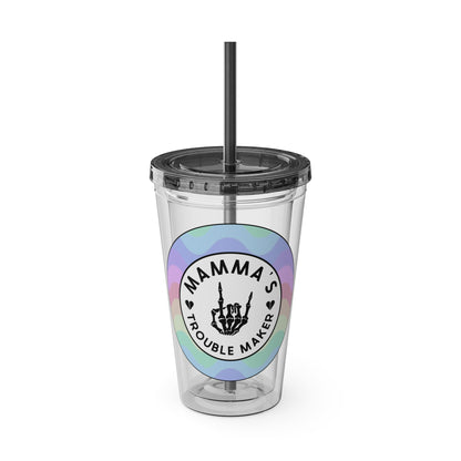 🌈💀 16OZ PASTEL TROUBLE MAKER TUMBLER – SWEET SIPPIN' 💀🌈