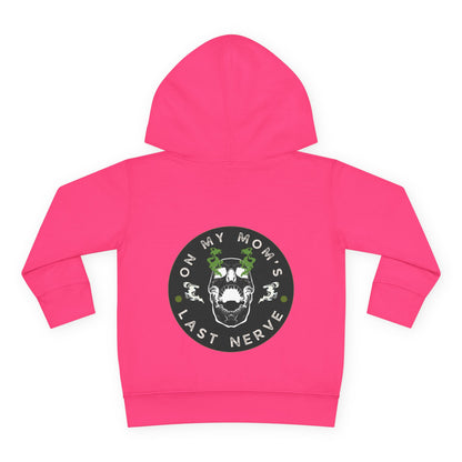 🧠💥 On My Mom’s Last Nerve Green Edition – Toddler Pullover Hoodie