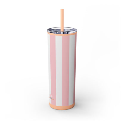 🍬 Cotton Candy Sips – Skinny Tumbler with Straw- 20Z