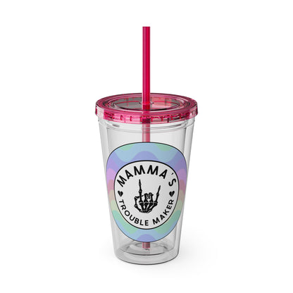 🌈💀 16OZ PASTEL TROUBLE MAKER TUMBLER – SWEET SIPPIN' 💀🌈