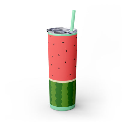 🍉 Sippin’ Sweet Summer – Watermelon Slice Skinny Tumbler 🍉 20oz