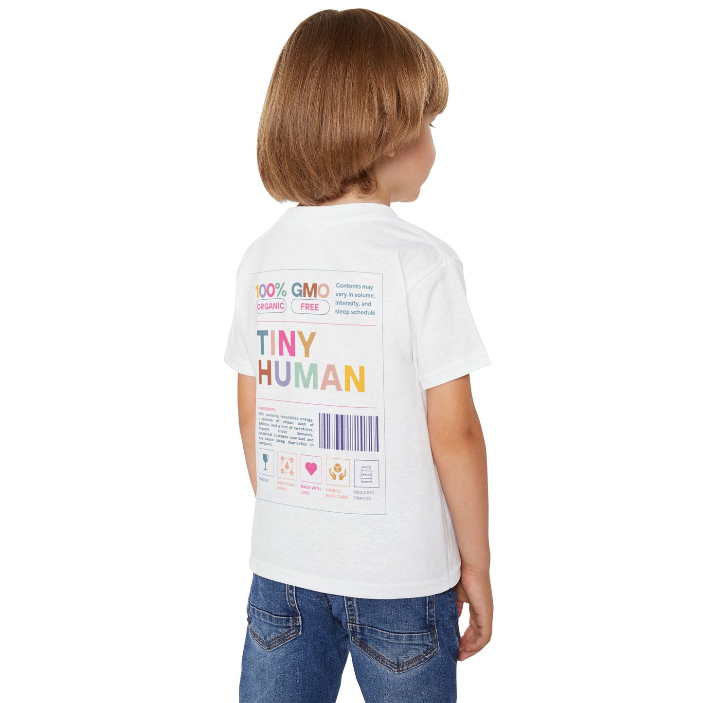"Tiny Human" Toddler Tee – Small But Mighty, Full of Personality!