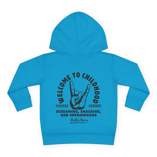 👶 WELCOME TO CHILDHOOD Toddler Pullover Hoodie-Hang Loose!