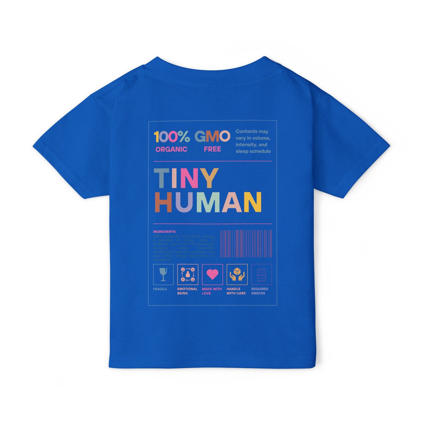 "Tiny Human" Toddler Tee – Small But Mighty, Full of Personality!