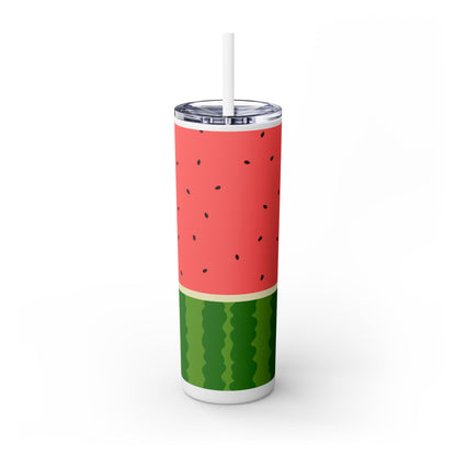 🍉 Sippin’ Sweet Summer – Watermelon Slice Skinny Tumbler 🍉 20oz