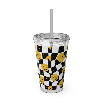 🖤⚡ MAMMA’S TROUBLE MAKER 16 OZ STRAW TUMBLER – CHAOS WITH A SMILE ⚡🖤