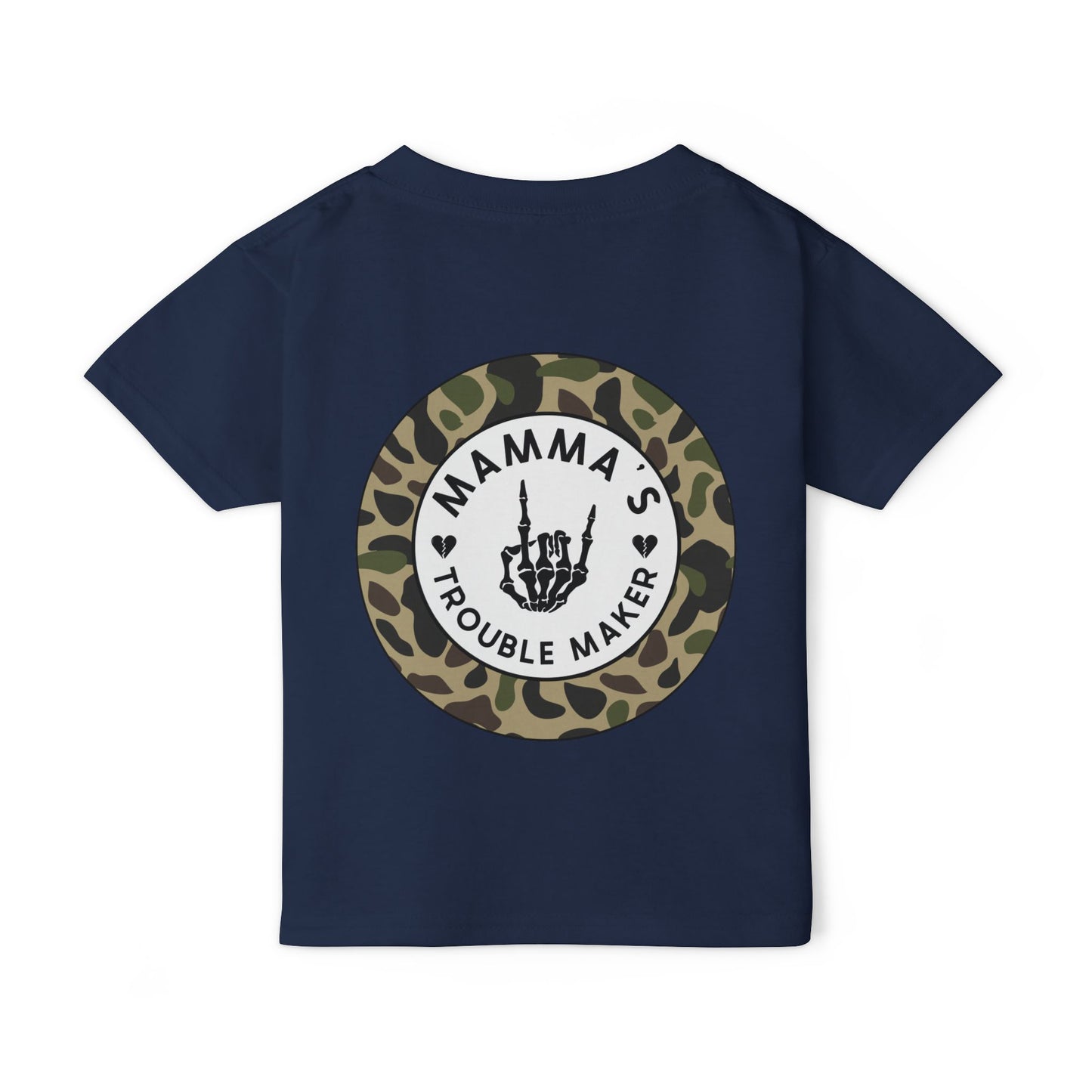 💀🔥 MAMMA’S TROUBLE MAKER – CAMO TODDLER TEE EDITION 🔥💀