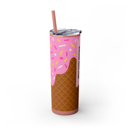 🍧Pink Frosted Dreams – Sprinkle Cone Tumbler 🍧20oz