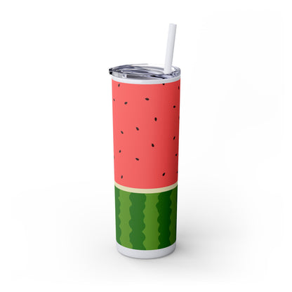 🍉 Sippin’ Sweet Summer – Watermelon Slice Skinny Tumbler 🍉 20oz