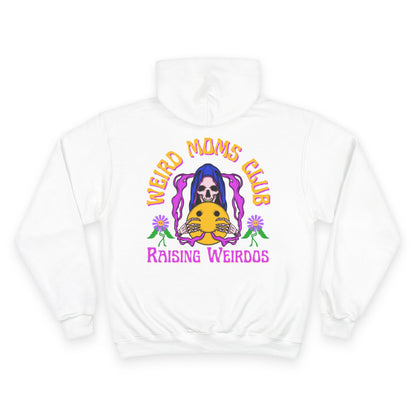 💀🌼 WEIRD MOMS CLUB – RAISING WEIRDOS CHAMPION HOODIE 🌼💀