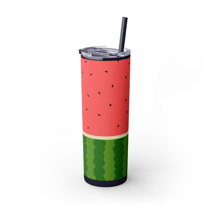 🍉 Sippin’ Sweet Summer – Watermelon Slice Skinny Tumbler 🍉 20oz