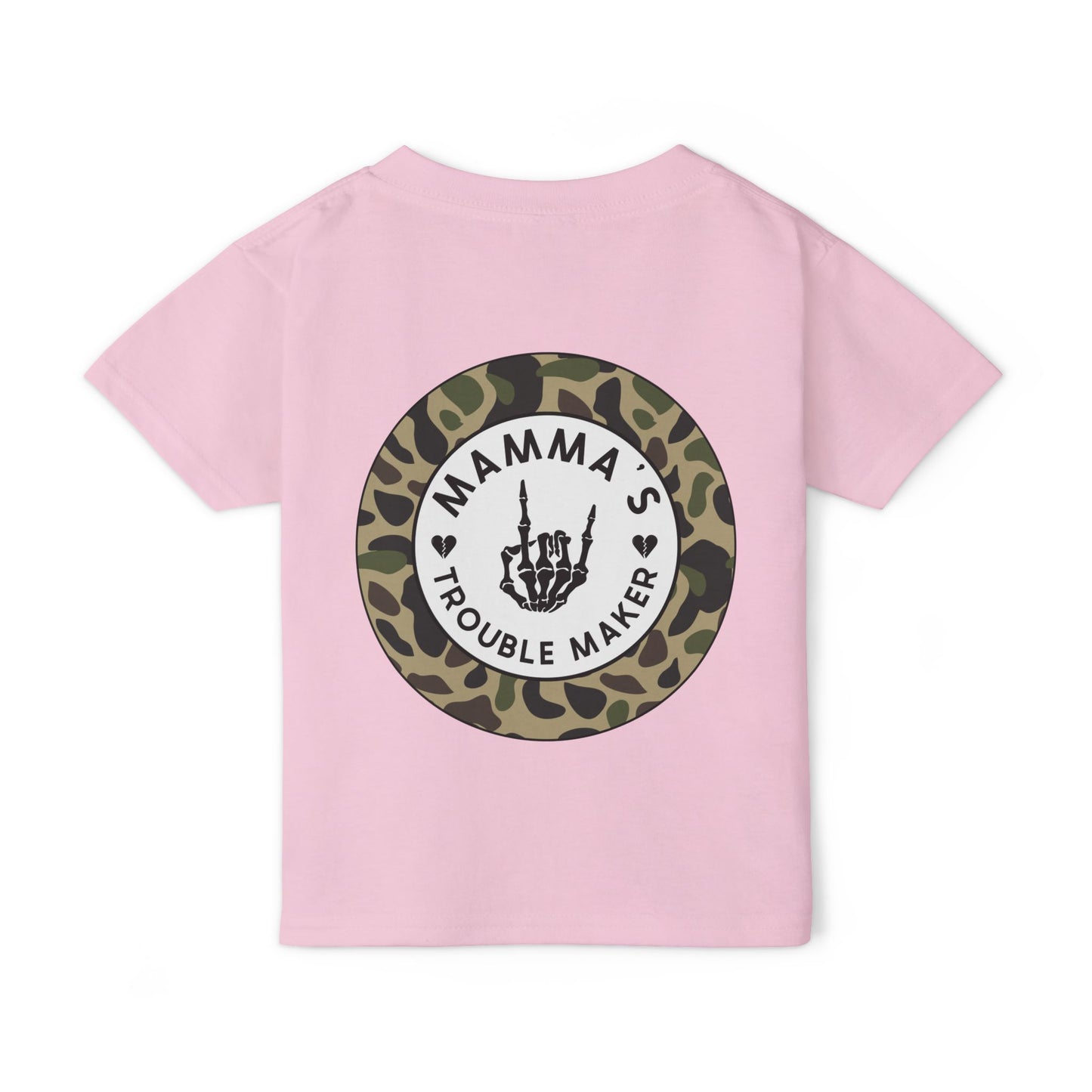 💀🔥 MAMMA’S TROUBLE MAKER – CAMO TODDLER TEE EDITION 🔥💀