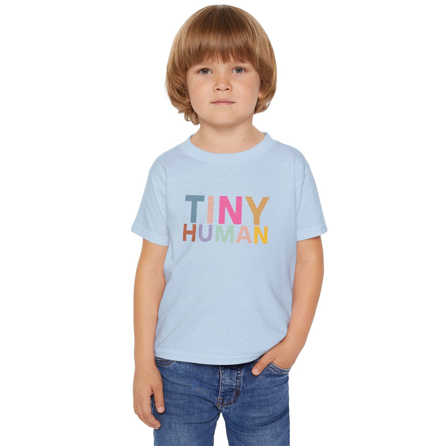 "Tiny Human" Toddler Tee – Small But Mighty, Full of Personality!