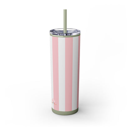 🍬 Cotton Candy Sips – Skinny Tumbler with Straw- 20Z