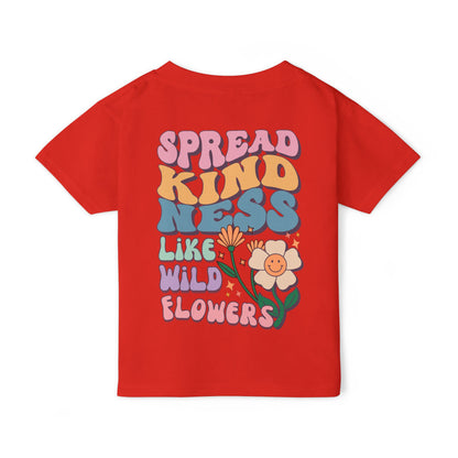 🌸✨ SPREAD KINDNESS LIKE WILDFLOWERS – CUTE KID TEE WITH A MESSAGE THAT BLOOMS! ✨🌸