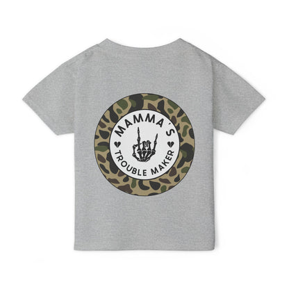 💀🔥 MAMMA’S TROUBLE MAKER – CAMO TODDLER TEE EDITION 🔥💀