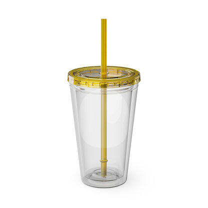 🖤⚡ 16oz-MAMMA’S TROUBLE MAKER CHECKERBOARD TUMBLER – FOR THE MINI REBEL WITH BIG ENERGY ⚡🖤