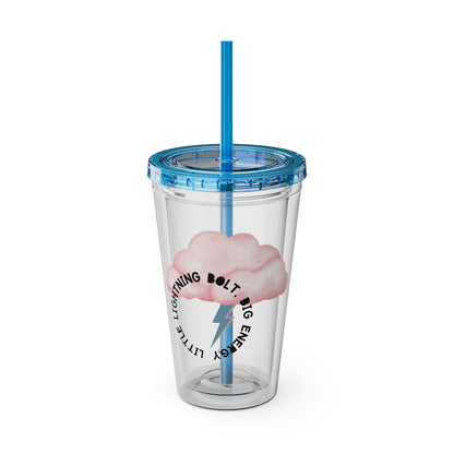 ⚡☁️ 16OZ LIGHTNING BOLT, BABY – TUMBLER WITH STRAW☁️⚡