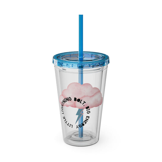 ☁️ 16OZ LIGHTNING BOLT, BABY – TUMBLER WITH STRAW☁️⚡