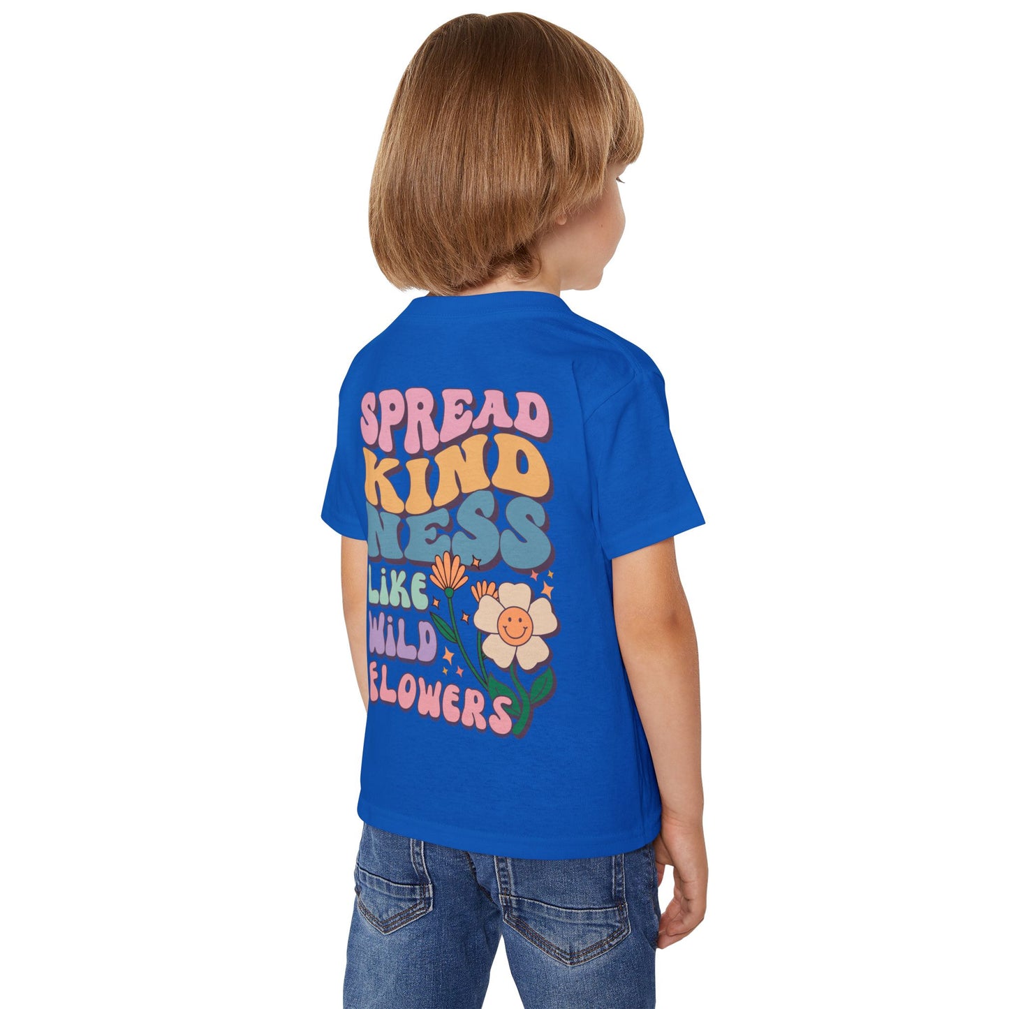 🌸✨ SPREAD KINDNESS LIKE WILDFLOWERS – CUTE KID TEE WITH A MESSAGE THAT BLOOMS! ✨🌸