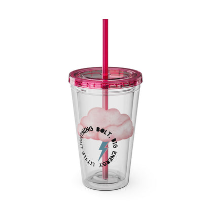 ⚡☁️ 16OZ LIGHTNING BOLT, BABY – TUMBLER WITH STRAW☁️⚡