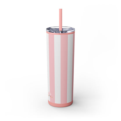 🍬 Cotton Candy Sips – Skinny Tumbler with Straw- 20Z
