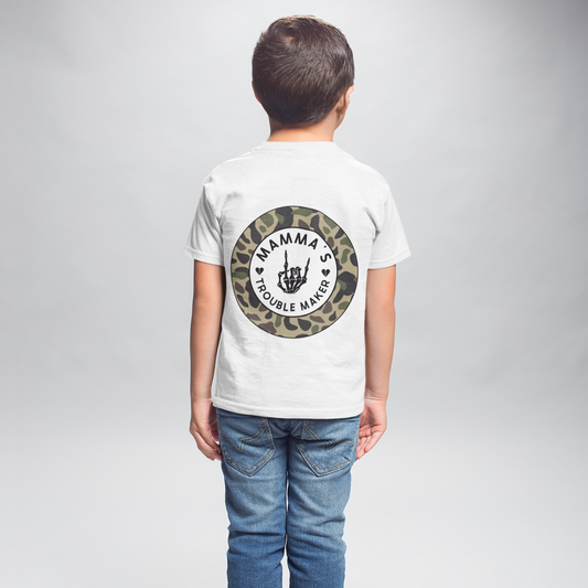 💀🔥 MAMMA’S TROUBLE MAKER – CAMO TODDLER TEE EDITION 🔥💀